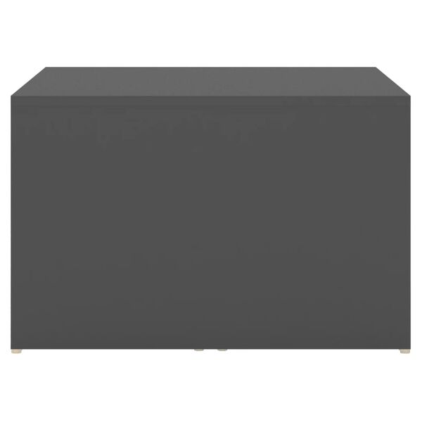 vidaXL 3 Piece Nesting Coffee Table Set Grey 60x60x38 cm Engineered Wood