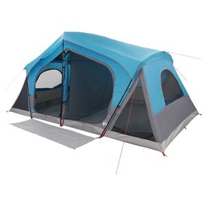 vidaXL Cabin Tent Blue 10-Person Polyester and Steel