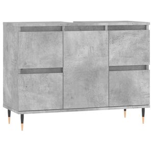 vidaXL Bathroom Cabinet Concrete Grey 80x33x60 cm Engineered Wood