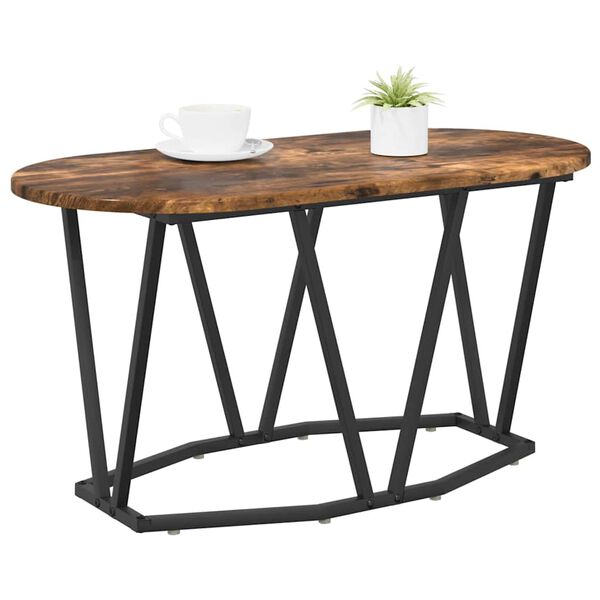 vidaXL Coffee Table Smoked Oak 80 x 40 x 40.5 cm
