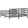 vidaXL Bed Frame without Mattress Grey 200x200 cm Solid Wood