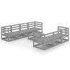 vidaXL Garden Lounge Set | Grey | Solid Pinewood | Modular | Garden Lounge Set