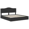 vidaXL Storage Bed with Headboard Black 200 x 200 cm Engineered Wood