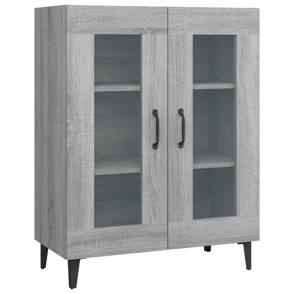 vidaXL Sideboard Grey Sonoma 69.5x34x90 cm Engineered Wood