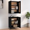 vidaXL Highboard Black 70x34x180 cm Engineered Wood