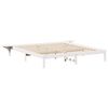 vidaXL Bed Frame White 200 x 200 cm Solid Pine Wood