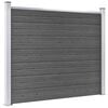 vidaXL Fence Panel Set WPC 353x146 cm Black