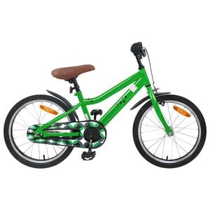 vidaXL Kids Bike 18 Inches for 5-7 Years Old Green