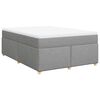 vidaXL Box Spring Bed with Mattress Light Grey 140x200 cm Fabric