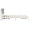 vidaXL Bed frame White and light grey 120 x 190 cm Solid pine wood