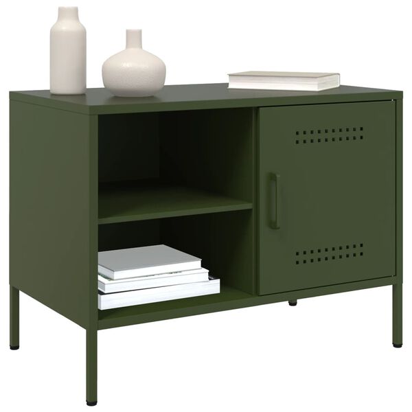 vidaXL TV Cabinets 2 pcs Olive Green 68x39x50.5 cm Steel