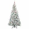 vidaXL Artificial Hinged Christmas Tree White 240 cm PE and PVC