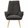 vidaXL Armchair Dark Grey 69 x 74 x 93 cm Sherpa Fabric