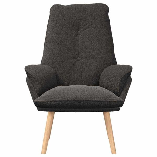 vidaXL Armchair Dark Grey 69 x 74 x 93 cm Sherpa Fabric
