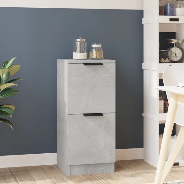 vidaXL Sideboard Concrete Grey 30x30x70 cm Engineered Wood