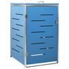 vidaXL Single Wheelie Bin Shed 69x77.5x115 cm Stainless Steel