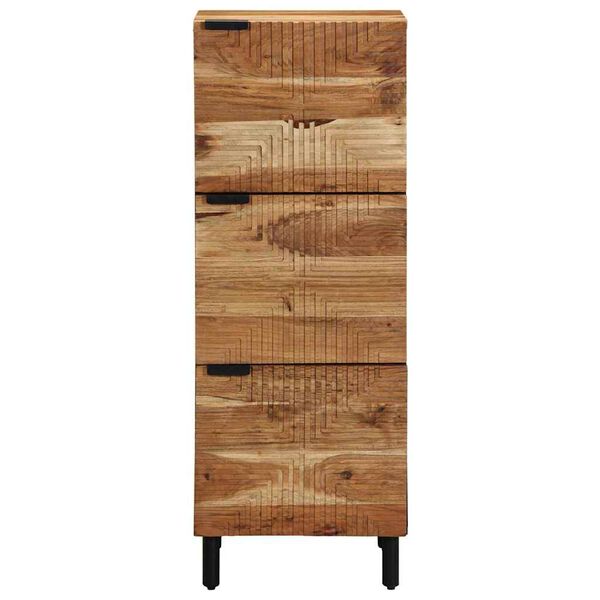 vidaXL Highboard Natural 40 x 33.5 x 110 cm Solid Acacia Wood