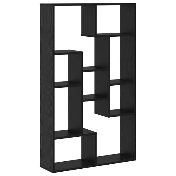 vidaXL Book Cabinet Black Oak 72 x 20 x 102.5 cm Engineered Wood