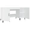 vidaXL Desk High Gloss White 140x50x75 cm Engineered Wood