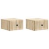 vidaXL Wall-Mounted Bedside Cabinet 2 pcs Sonoma Oak 33 x 34.5 x 20 cm