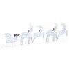 vidaXL LED Reindeers 5 pcs Silver Fabric