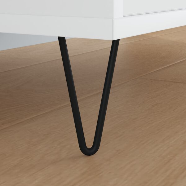 vidaXL Furniture Foot 2 pcs Black 54.1 x 54.1 x 100 mm Iron