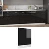 vidaXL Dishwasher Panel Lyon High Gloss Black 59.5x3x67 cm Engineered Wood