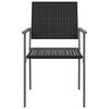 vidaXL Garden Chairs 4 pcs Black 54x62.5x89 cm Poly Rattan