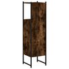 vidaXL Bathroom Cabinet Smoked Oak 33x33x120.5 cm Engineered Wood