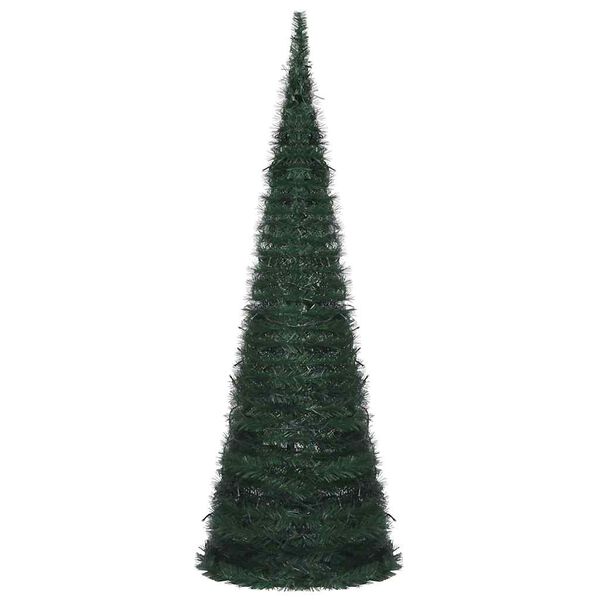vidaXL Pop-up String Artificial Pre-lit Christmas Tree Green 180 cm