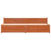 vidaXL Bed Frame Wax Brown 205.5 x 185.5 x 51 cm Solid Pine Wood