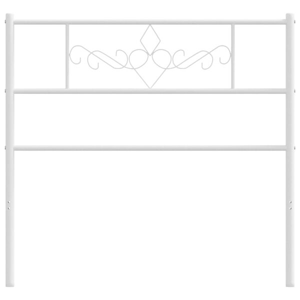 vidaXL Metal Headboard White 90 cm