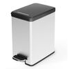 Curver Slim Pedal Bin Deco 25L Silver