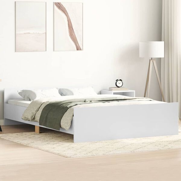 vidaXL Bed Frame without Mattress White 140x200 cm