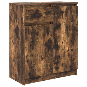 vidaXL Sideboard with Drawer Smoked Oak 71x35x84 cm Engineered Wood