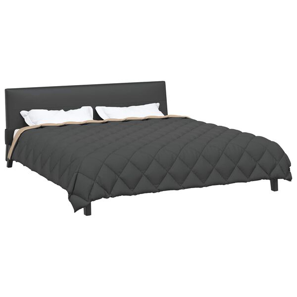 vidaXL Winter Duvet Anthracite and Taupe 220 x 240 cm Microfiber