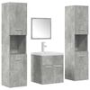 vidaXL 5 Piece Bathroom Furniture Set Concrete Grey Engineered Wood