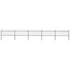 vidaXL Garden Fence with Hoop Top Steel 892.5x80 cm Black