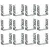 vidaXL Fence Anchors 12 pcs Silver 14x6x15 cm Galvanised Steel