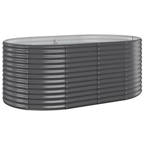 vidaXL Garden Raised Bed Galvanised Steel 175x100x68 cm Anthracite