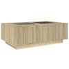 vidaXL Coffee Table with Infinity LED Sonoma Oak 116x69x40 cm