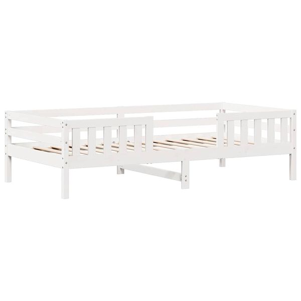 vidaXL Bed Frame White 80x200 cm Solid Wood Pine