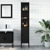 vidaXL Bathroom Cabinet Black 33x33x185.5 cm Engineered Wood