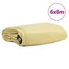 vidaXL Tarpaulin 650g / m² Beige 6 x 8 m Canvas with PVC Coating
