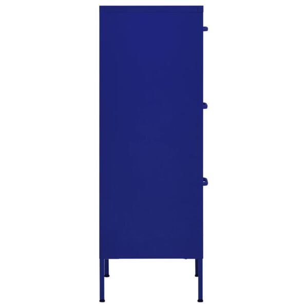 vidaXL Storage Cabinet Navy Blue 42.5x35x101.5 cm Steel