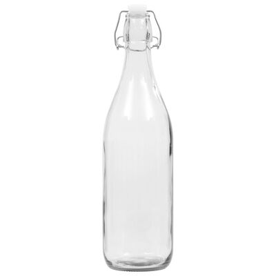 vidaXL Glass Bottles with Clip Closure 24 pcs 1 L