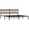 vidaXL Metal Bed Frame without Mattress Sonoma Oak 183x213 cm