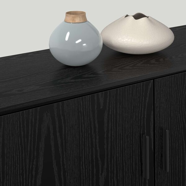 vidaXL Wall-mounted TV Cabinet Set 2 pcs Black Oak 100 x 34.5 x 40 cm