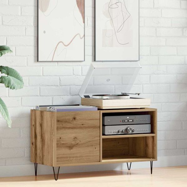 vidaXL Record Cabinet Artisan Oak 84.5x38x48 cm Engineered Wood