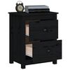 vidaXL Bedside Cabinets 2 pcs Black 50x35x61.5 cm Solid Wood Pine